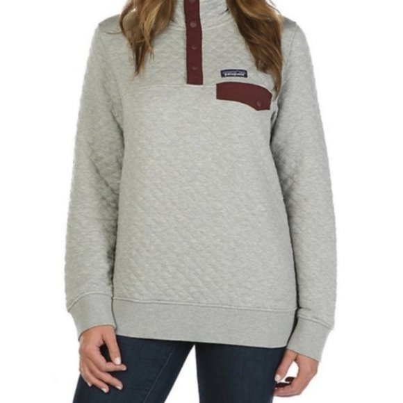 SPYDER Ⅰ Diamond Quilted Gray Pullover - Picture 1 of 4